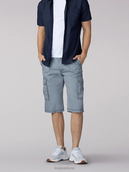 Lee Men SUR Belted Cargo Shorts Storm Grey Clothing 480T1024