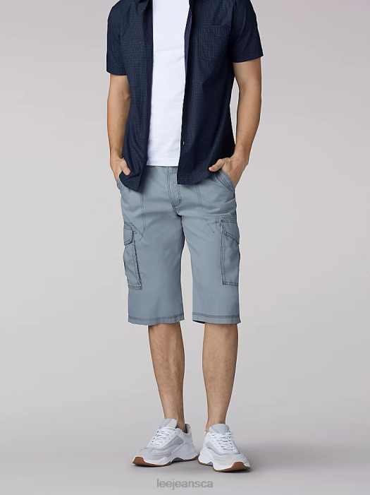 Lee Men SUR Belted Cargo Shorts Storm Grey Clothing 480T1024 - Image 1