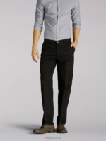 Lee Men Total Freedom Relaxed Fit Tapered Leg Pants Black Twill Clothing 480T786