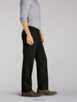 Lee Men Total Freedom Relaxed Fit Tapered Leg Pants Black Twill Clothing 480T786 - Image 3