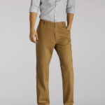 Lee Men Total Freedom Relaxed Fit Tapered Leg Pants Khaki Twill Clothing 480T784