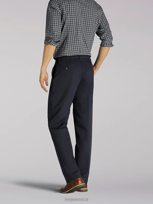 Lee Men Total Freedom Relaxed Fit Tapered Leg Pants Navy Clothing 480T782 - Image 2