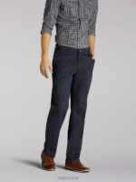 Lee Men Total Freedom Relaxed Fit Tapered Leg Pants Navy Clothing 480T782