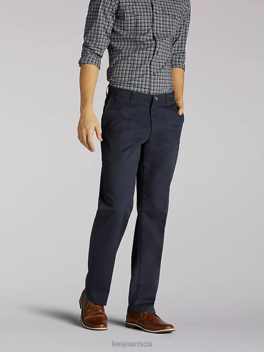 Lee Men Total Freedom Relaxed Fit Tapered Leg Pants Navy Clothing 480T782 - Image 1