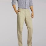 Lee Men Total Freedom Relaxed Fit Tapered Leg Pants Sand Twill Clothing 480T783
