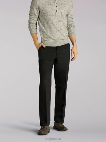 Lee Men Total Freedom Straight Fit Straight Leg Pants Black Twill Clothing 480T778
