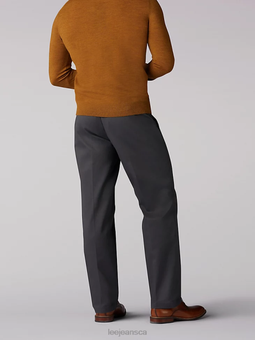 Lee Men Total Freedom Straight Fit Straight Leg Pants Charcoal Clothing 480T779 - Image 2