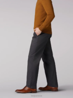 Lee Men Total Freedom Straight Fit Straight Leg Pants Charcoal Clothing 480T779 - Image 3