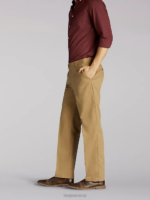 Lee Men Total Freedom Straight Fit Straight Leg Pants Original Khaki Clothing 480T777 - Image 3