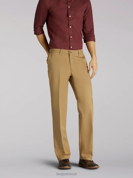 Lee Men Total Freedom Straight Fit Straight Leg Pants Original Khaki Clothing 480T777
