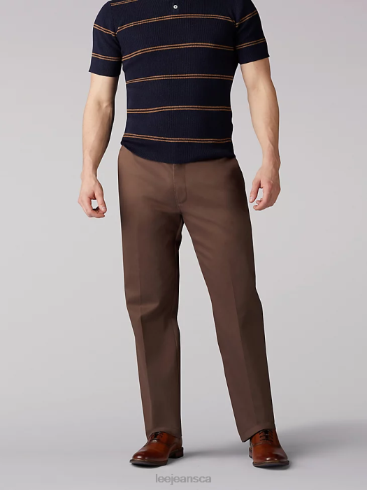 Lee Men Total Freedom Straight Fit Straight Leg Pants Walnut Clothing 480T776 - Image 1