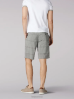 Lee Men Tri-Flex Shorts Grey Plaid Clothing 480T1067 - Image 2