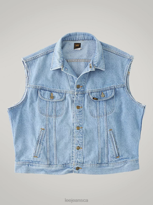 Lee Men Vintage Rider Vest RV05 (Size XXL) Light Denim Clothing 480T1139 - Image 1