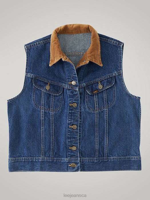 Lee Men Vintage Rider Vest RV14 (Size S) Dark Denim Clothing 480T1131 - Image 1