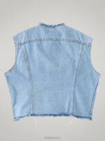 Lee Men Vintage Rider Vest RV16 (Size M) Light Denim Clothing 480T1140 - Image 2