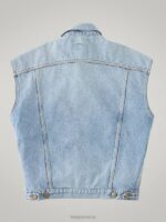 Lee Men Vintage Rider Vest RV28 (Size L) Light Denim Clothing 480T1138 - Image 2