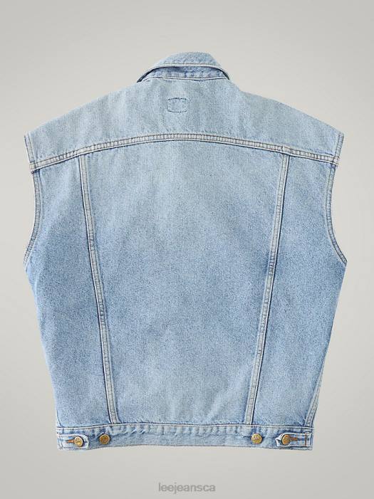 Lee Men Vintage Rider Vest RV28 (Size L) Light Denim Clothing 480T1138 - Image 2