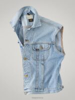 Lee Men Vintage Rider Vest RV28 (Size L) Light Denim Clothing 480T1138 - Image 3