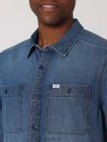 Lee Men Workwear Denim Overshirt Paw Denim Clothing 480T936 - Image 3