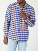 Lee Men Workwear Plaid Overshirt Anthem Blue Plaid Clothing 480T928