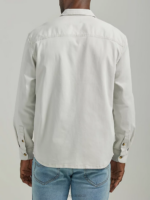 Lee Men Workwear Solid Overshirt Foggy Gray Clothing 480T923 - Image 2