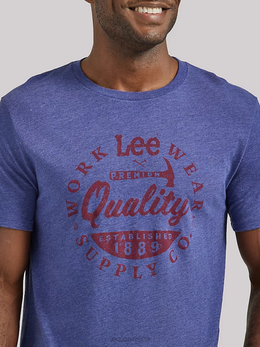 Lee Men Workwear Supply Graphic Tee Anthem Blue Clothing 480T886 - Image 3