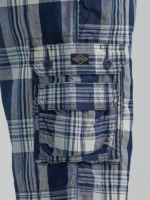 Lee Men Wyoming Cargo Short New Blue Plaid Clothing 480T965 - Image 5