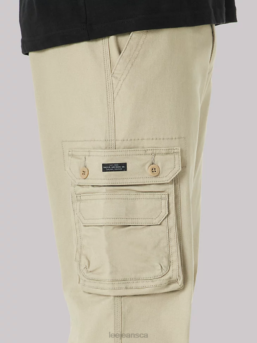 Lee Men Wyoming Relaxed Fit Cargo Twill Pant Pebble Clothing 480T799 - Image 5