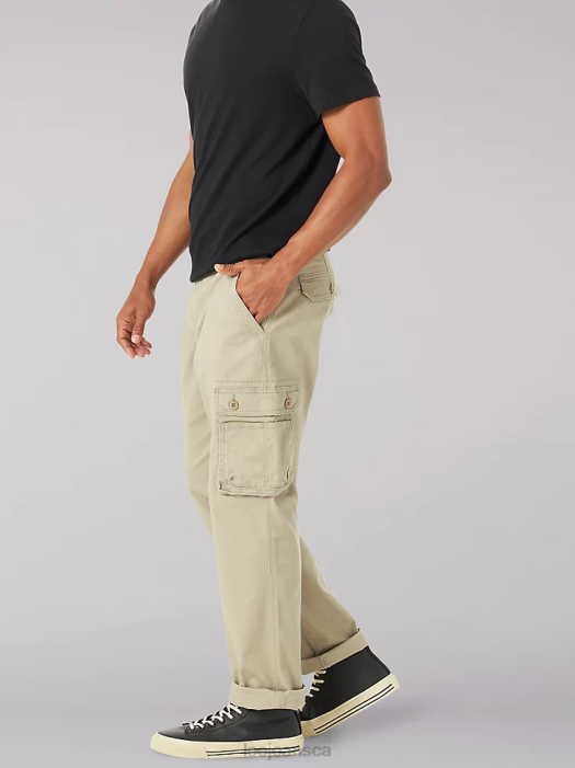 Lee Men Wyoming Relaxed Fit Cargo Twill Pant Pebble Clothing 480T799 - Image 1