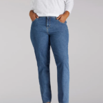 Lee Women 100% Cotton Relaxed Fit Straight Leg Jean (Plus) Aero Clothing 480T59