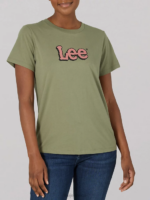 Lee Women Bold Logo Tee Deep Lichen Green Clothing 480T361