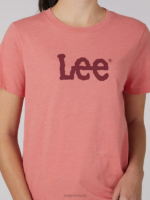 Lee Women Bold Logo Tee Envy Heather Clothing 480T359 - Image 3