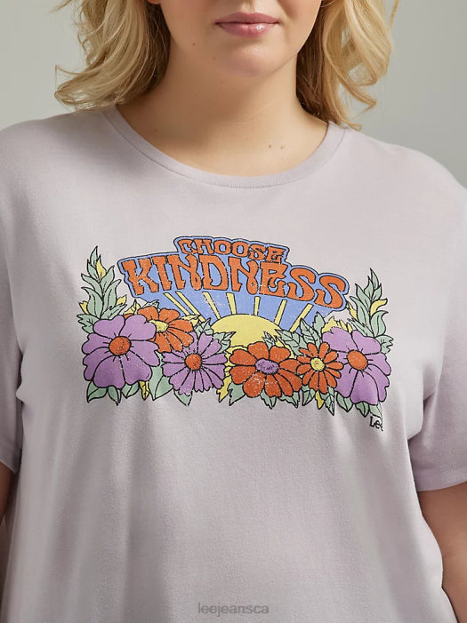 Lee Women Choose Kindness Graphic Tee (Plus) Misty Lilac Clothing 480T362 - Image 3