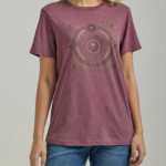 Lee Women Cosmic Moon Graphic Tee Boysenberry Clothing 480T347