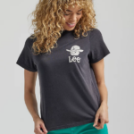 Lee Women Cowboy Buddy Graphic Tee Jet Black Clothing 480T370