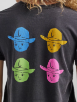Lee Women Cowboy Buddy Graphic Tee Jet Black Clothing 480T370 - Image 4