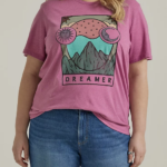 Lee Women Dreamer Graphic Tee (Plus) Prunella Heather Clothing 480T354