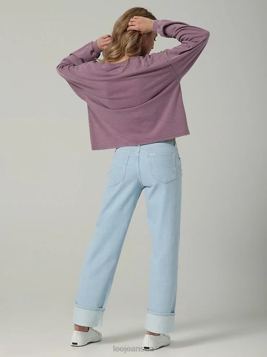 Lee Women European Collection Carol Straight Jean Retro Light Clothing 480T31 - Image 2