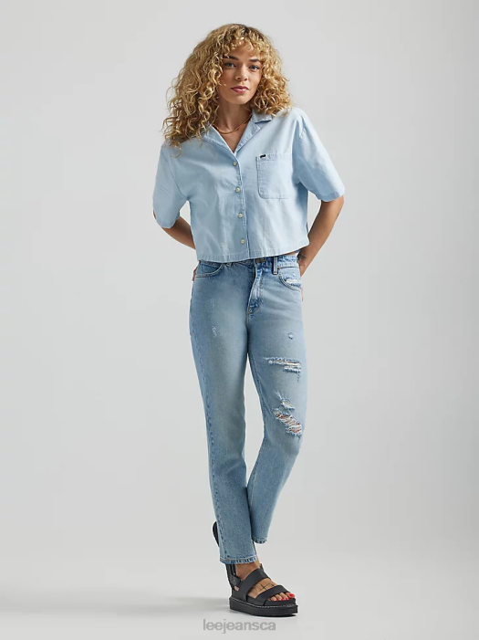 Lee Women European Collection Carol Straight Jean Stone Frost Clothing 480T29 - Image 1