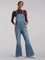 Lee Women European Collection Factory Flare Overall Downtown Clothing 480T169