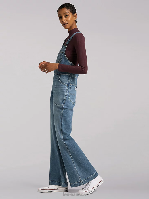 Lee Women European Collection Factory Flare Overall Downtown Clothing 480T169 - Image 3