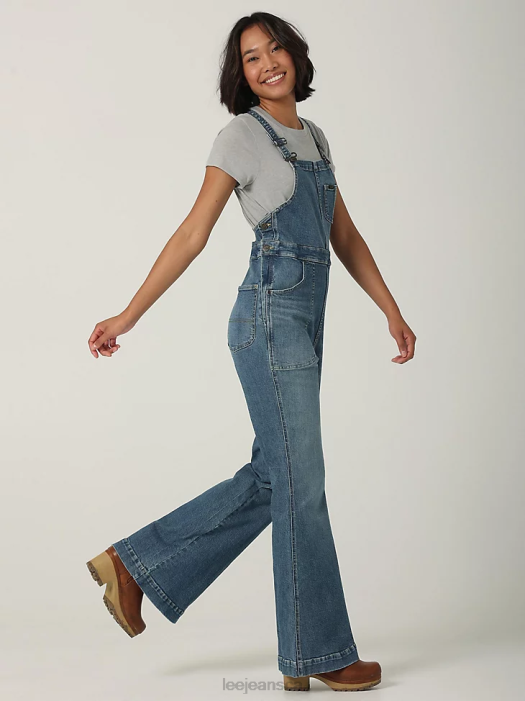 Lee Women European Collection Factory Flare Overall Downtown Clothing 480T169 - Image 4