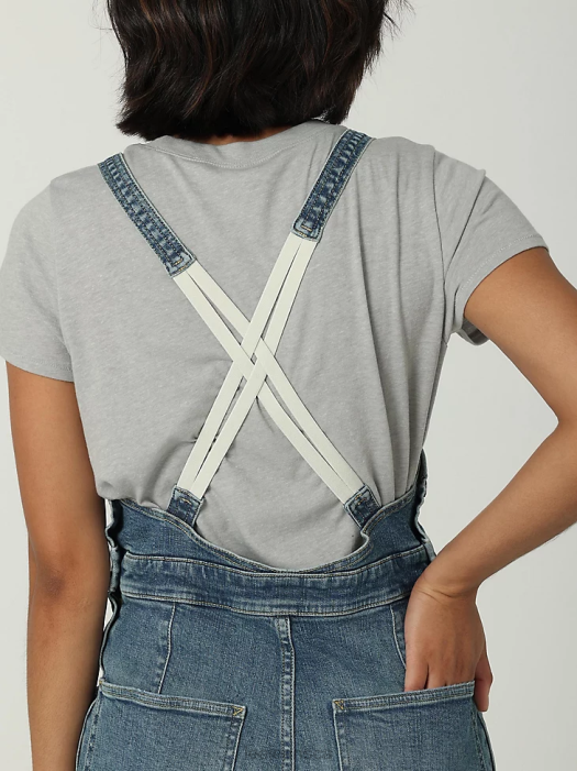 Lee Women European Collection Factory Flare Overall Downtown Clothing 480T169 - Image 5