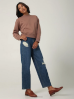 Lee Women European Collection High Rise Crop Wide Leg Jean To The Max Clothing 480T167 - Image 5