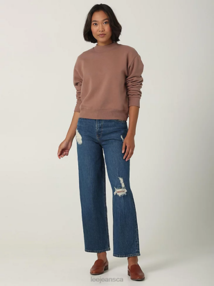Lee Women European Collection High Rise Crop Wide Leg Jean To The Max Clothing 480T167