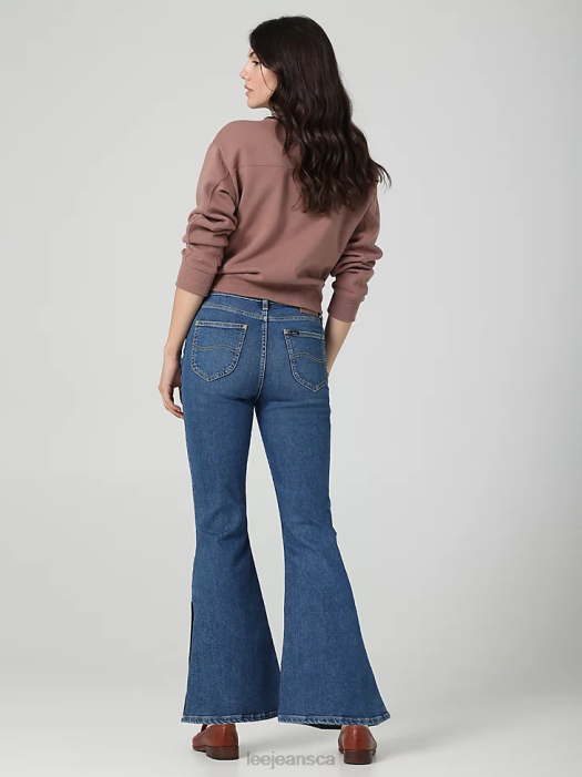 Lee Women European Collection High Rise Split Flare Jean Janet Clothing 480T171 - Image 2