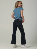 Lee Women European Collection High Rise Split Flare Jean Smokey Indigo Clothing 480T172 - Image 2