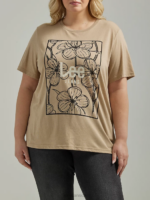 Lee Women Floral Box Graphic Tee (Plus) Trenchcoat Clothing 480T349