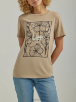Lee Women Flower Panel Graphic Tee Trenchcoat Clothing 480T344