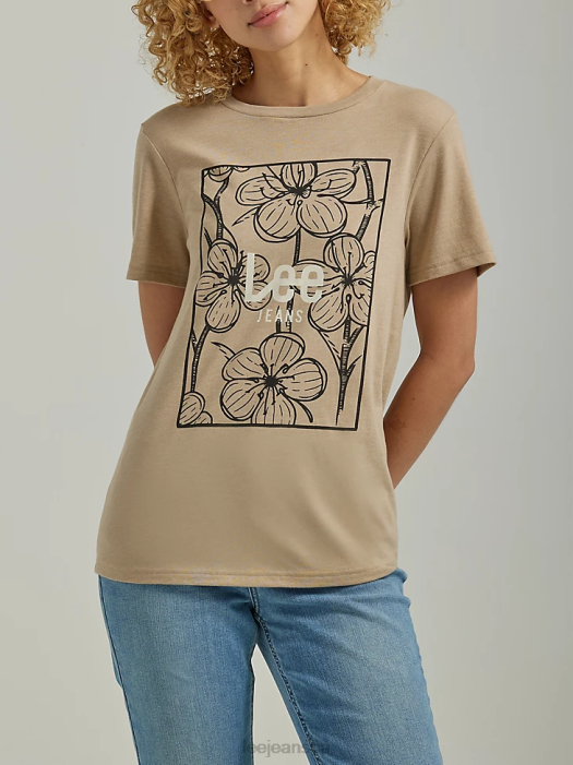 lee_women_flower_panel_graphic_tee_trenchcoat_clothing_480t344.png Lee Women Flower Panel Graphic Tee Trenchcoat Clothing 480T344 - Image 1